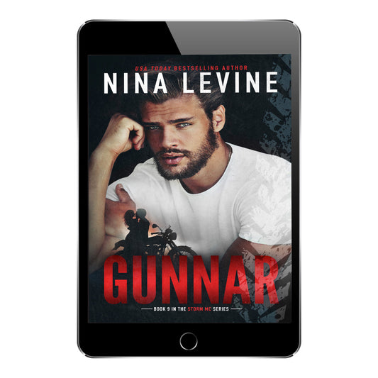 Motorcycle club romance Gunnar from the Storm MC Series by Nina Levine